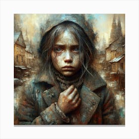 Girl In A City 2 Canvas Print