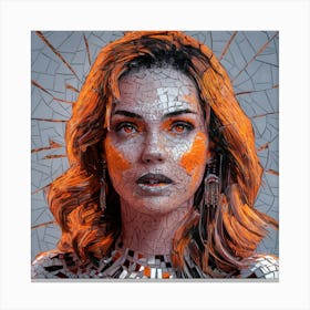 Mosaic Woman Canvas Print