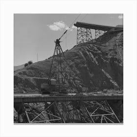 Shasta Dam, Shasta County, California, One Of The Tail Towers Which Supports One End Of The Cable Which Is Used To Canvas Print