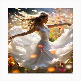 Women Twirlingg Canvas Print