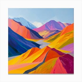 Colourful Abstract Denali National Park Usa 1 Canvas Print