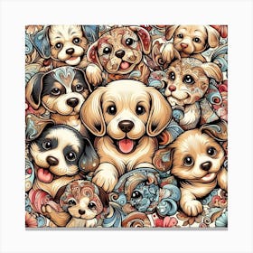 PUPPY JOY Canvas Print