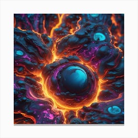 Abstract Fractal Art pearl sphere 3d Canvas Print