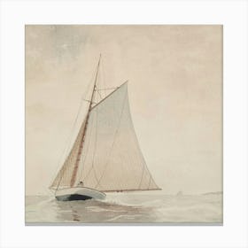 Sailboat On The Water Canvas Print