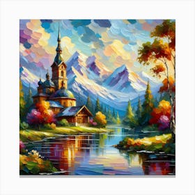 Church In The Mountains 1 Canvas Print