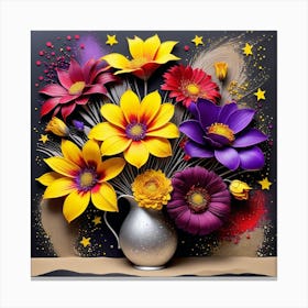 Flowers In Vase Canvas Print