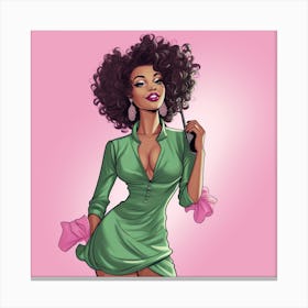 Afro Chick Canvas Print