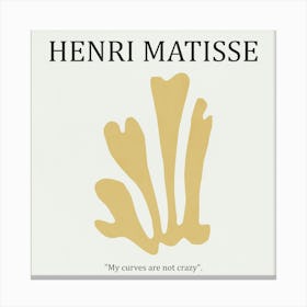 Yellow Leaf 02- Henri Matisse Canvas Print