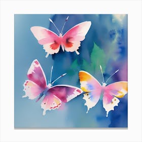 Watercolor Butterflies 3 Canvas Print