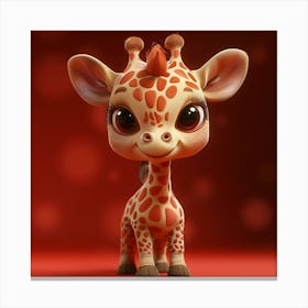 Cute Giraffe 21 Canvas Print