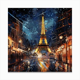 Paris At Night 11 Canvas Print