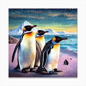 Colony of penguins 1 Canvas Print