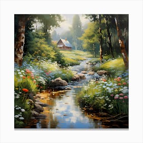 Tranquil Rivulet Reverie Canvas Print