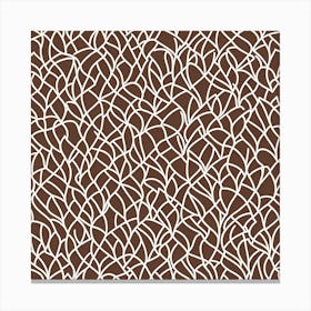 Brown And White Abstract Seamless Pattern, Flat Art, 189 Canvas Print