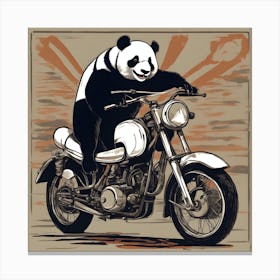 Panda Rider Canvas Print