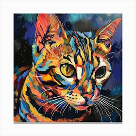 Kisha2849 Bengal Cat Colorful Picasso Style Full Page No Negati Aa1959d8 E512 4797 9f6f C22aff66c410 Canvas Print