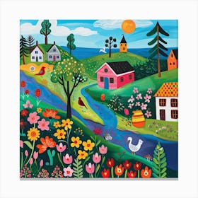 Kids Travel Illustration Canada 1 Canvas Print