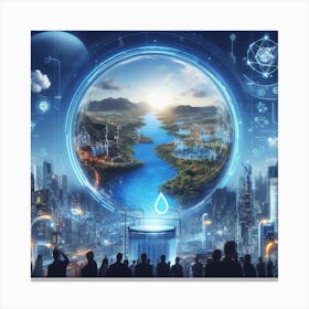 Futuristic Cityscape 2 Canvas Print