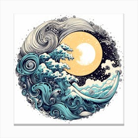 Great Wave Off Kanagawa 14 Canvas Print