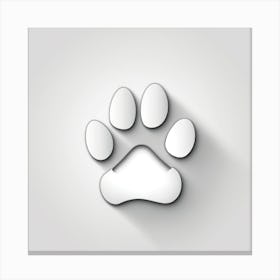 Dog Paw Print Canvas Print