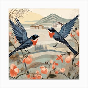 Bird In Nature Barn Swallow 2 Canvas Print