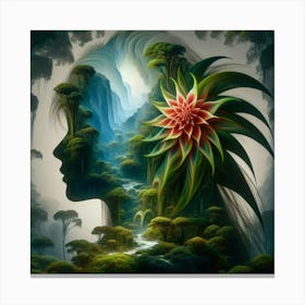 Woman In The Forest 1 Canvas Print