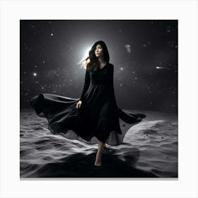 Witch Walking On The Moon by dee Canvas Print