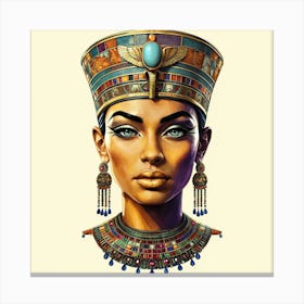 Modern Digital Portrait of an Ancient Egyptian Queen Canvas Print