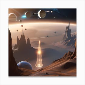 Space Landscape 1 1 Canvas Print