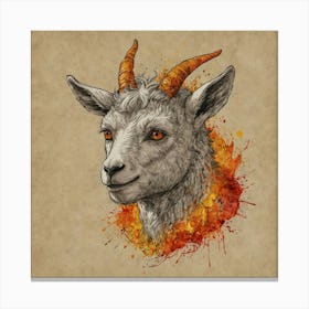 Goat Head 5 Canvas Print