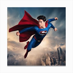 Superman In Flight 1 Canvas Print