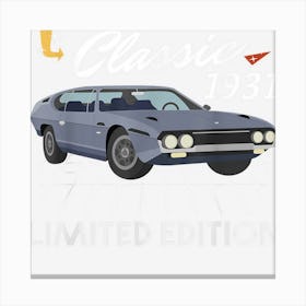 Born In 1957 Classic Old Vintage Car Birthday Celebration Canvas Print