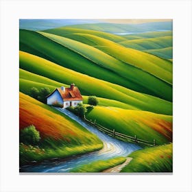 House In The Countryside 1 Canvas Print
