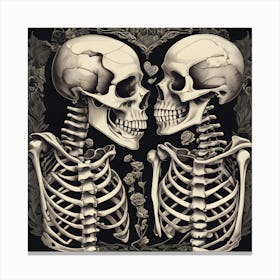 Skeleton Lovers 11 Canvas Print