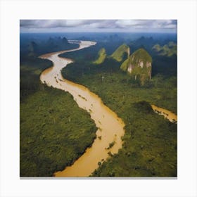 Amazon River landscape Canvas Print