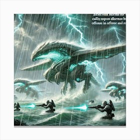 Drakesworn Riders Calling Storms Canvas Print