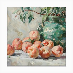 Still Life With Peaches Canvas Print