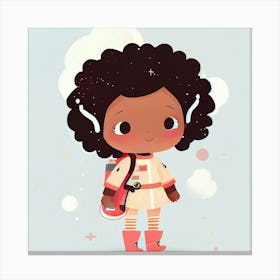 Little Girl In Space 1 Canvas Print