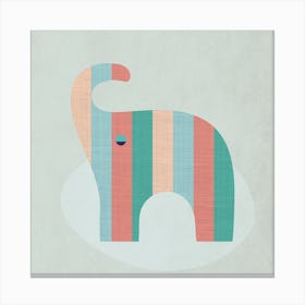 Scandi Elephant Nursery Canvas Print