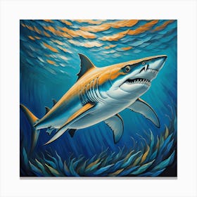 Shark In The Ocean Canvas Print