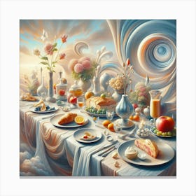 Table In The Sky Canvas Print