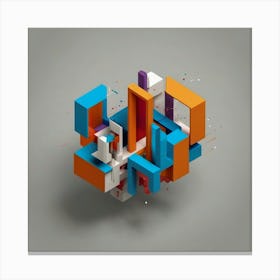 Abstract Cubes 1 Canvas Print