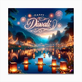 Happy Diwali 1 Canvas Print