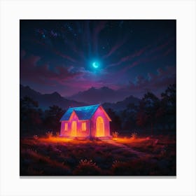 House At Night 6 Canvas Print