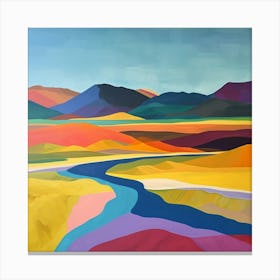 Colourful Abstract Gobi Gurvansaikhan National Park Mongolia 4 Canvas Print