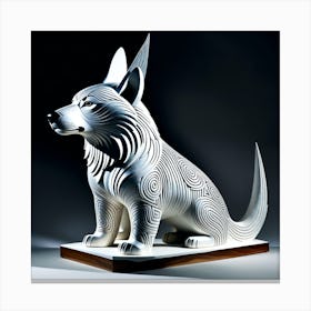 Dog Sculpture Canvas Print