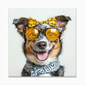 Australian Shepherd In Sunglasses Canvas Print