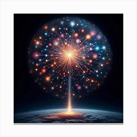 Firework In The Sky Canvas Print