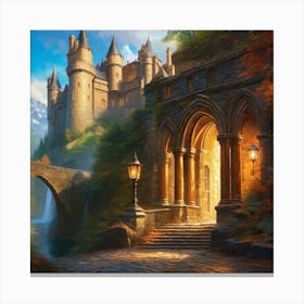 Castle In The Woods 2 Canvas Print