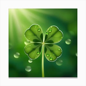 Four Leaf Clover Canvas Print